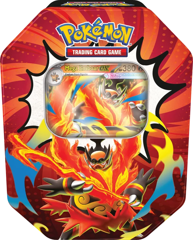 Pokemon Ascended Heroes Tin Mega Emboar ex