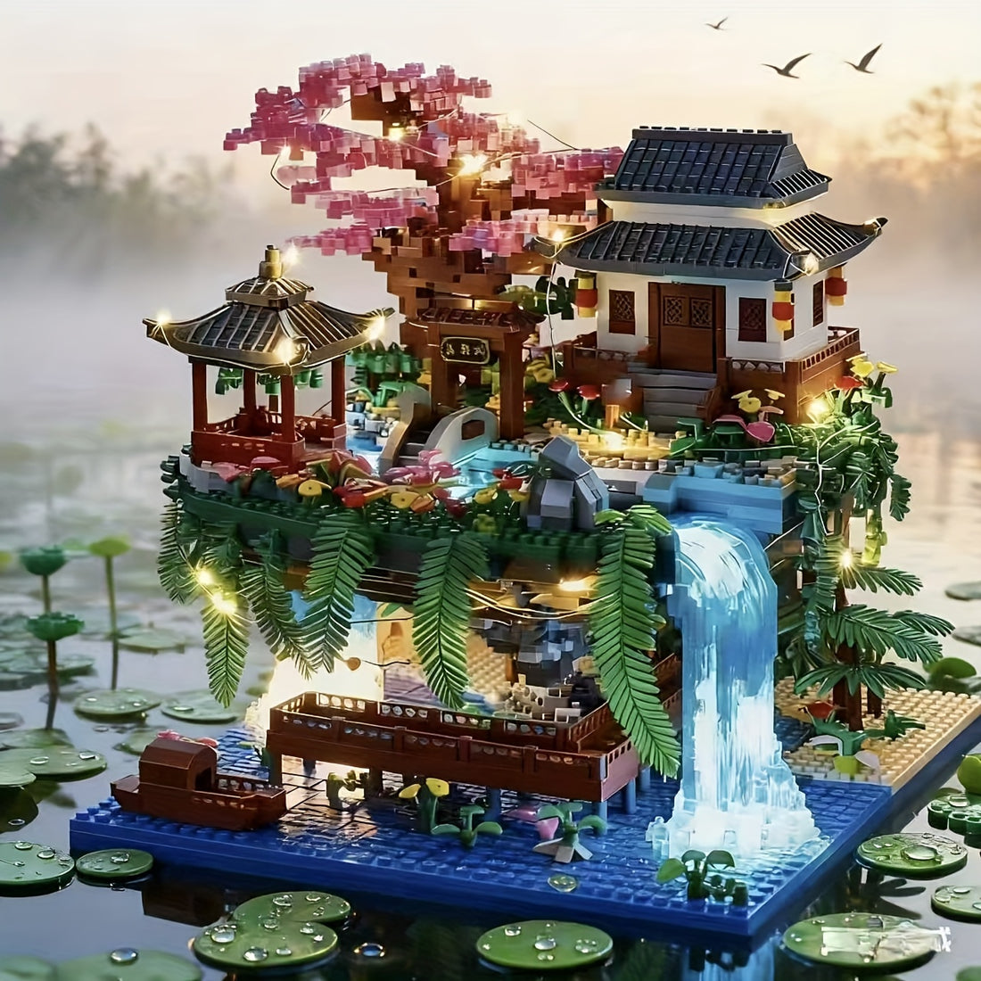 Peach Blossom Pond Miniature Building Block Set (1820pcs)